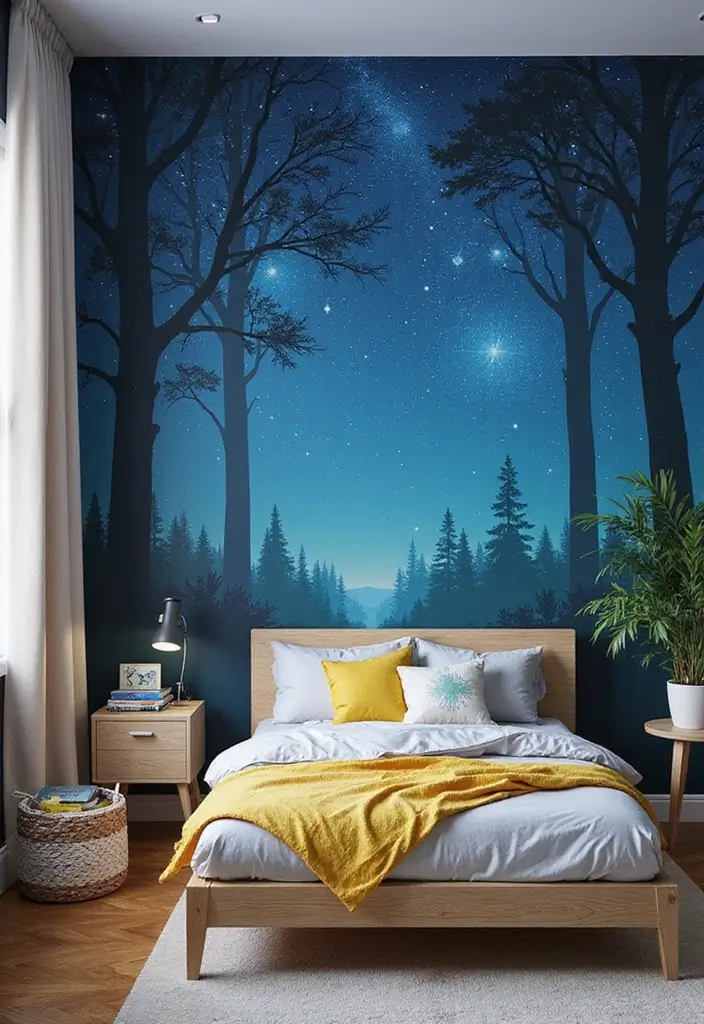 25 Big Boys Bedroom Ideas That Look Grown-Up but Still Fun - 2. Playful Wall Murals