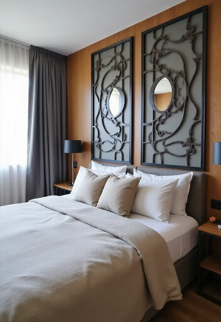 25 Black and Silver Bedroom Ideas That Feel Glamorous & Modern - 18. Decorative Room Dividers