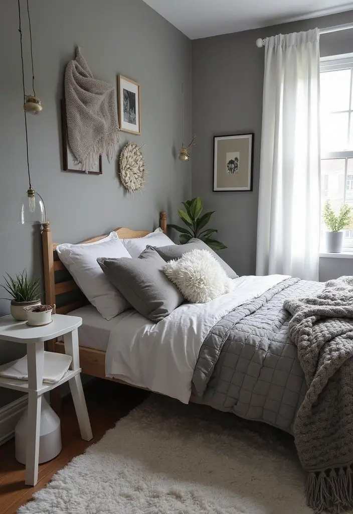 25 Boys Grey Bedroom Ideas That Feel Grown-Up and Cool - 2. Cozy Monochrome