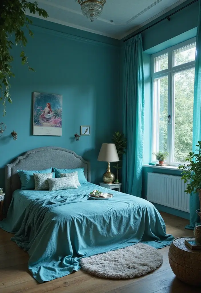 25 Disney Bedroom Ideas for Adults Who Never Stopped Dreaming - 23. Magical Under the Sea Vibes