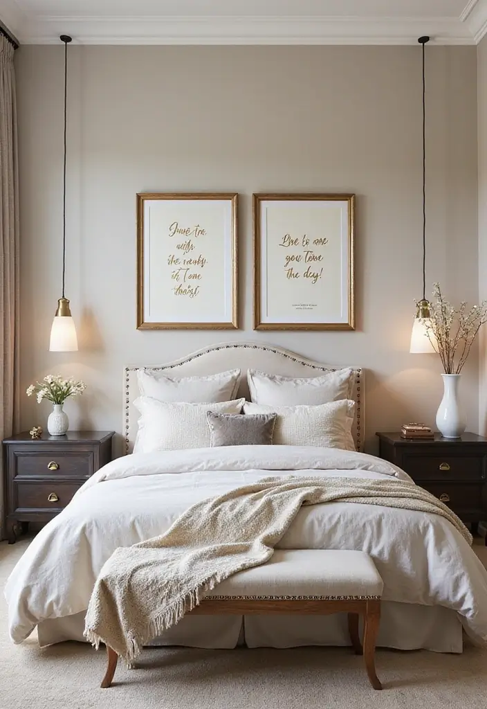 25 Disney Bedroom Ideas for Adults Who Never Stopped Dreaming - 24. Elegant Disney Quotes in Decor