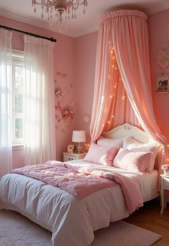 25 Girls Bedroom Ideas for Ages 8–10 That She’ll Absolutely Love - 1. Enchanted Fairy Tale Retreat