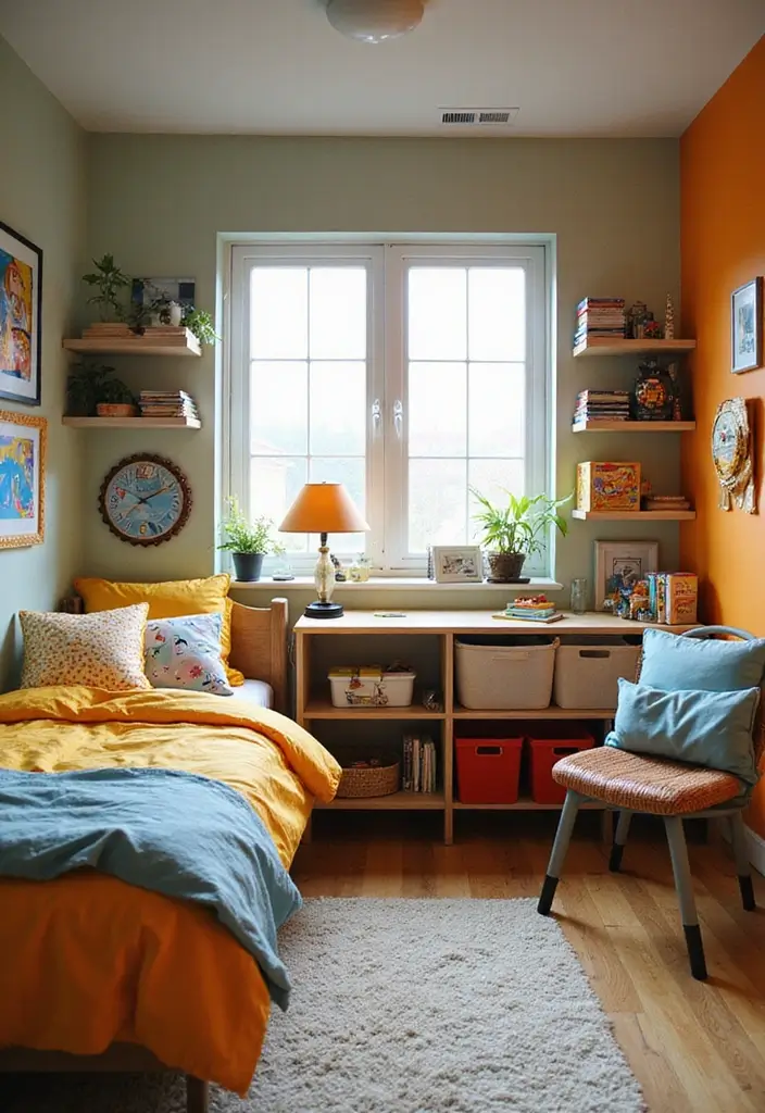 25 Girls Bedroom Ideas for Ages 8–10 That She’ll Absolutely Love - 22. Colorful Builders Paradise