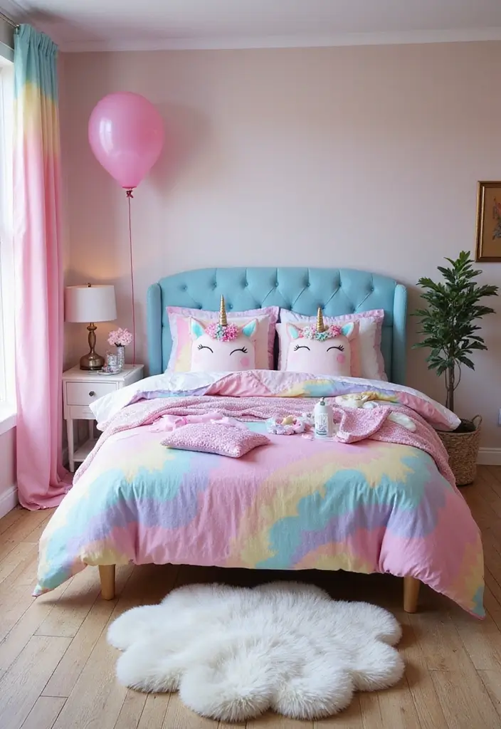 25 Girls Bedroom Ideas for Ages 8–10 That She’ll Absolutely Love - 4. Whimsical Unicorn Dreamland