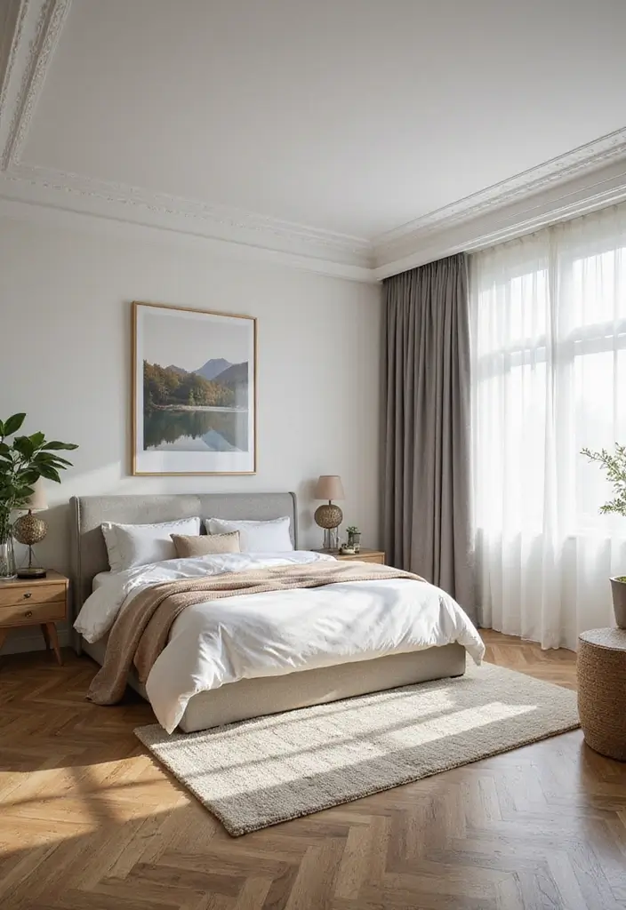 25 Husband and Wife Bedroom Ideas That Balance Both Styles - 23. Harmonious Furniture Arrangement