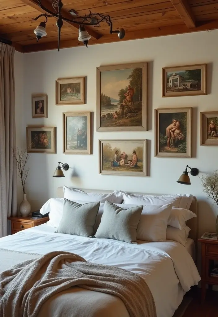 25 Husband and Wife Bedroom Ideas That Balance Both Styles - 4. Customized Artwork