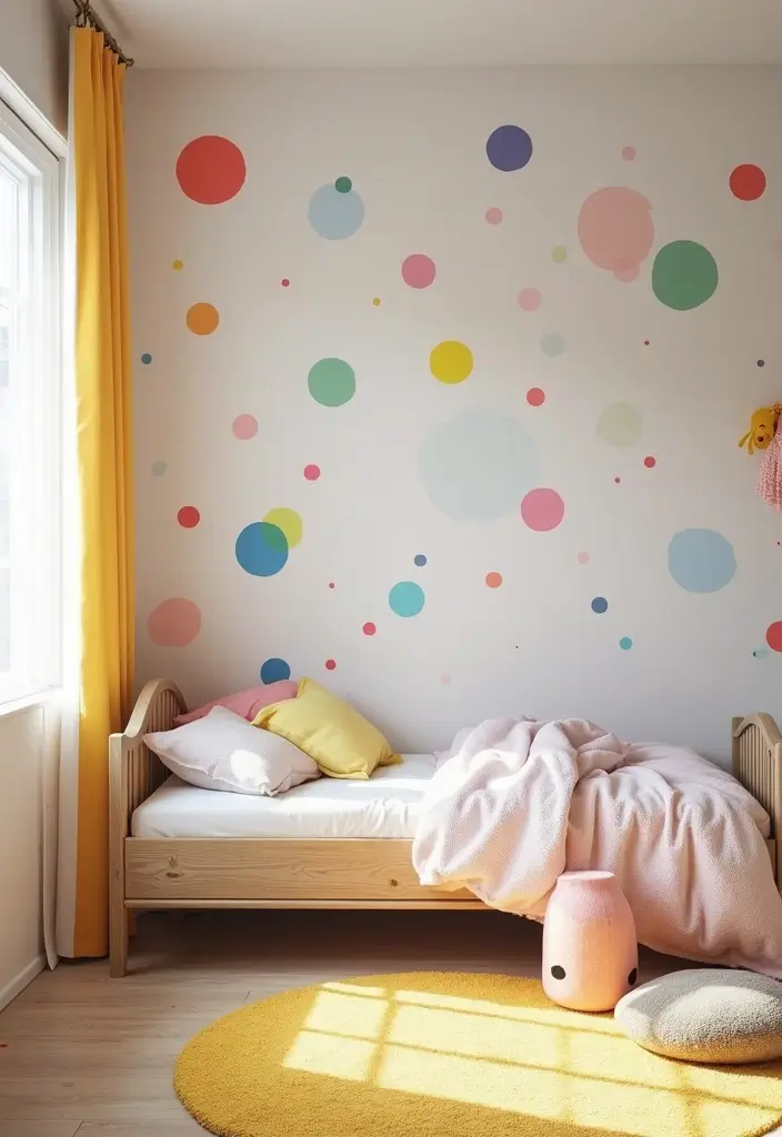 25 Kids Bedroom Paint Ideas That Make Walls Come Alive - 11. Playful Polka Dots