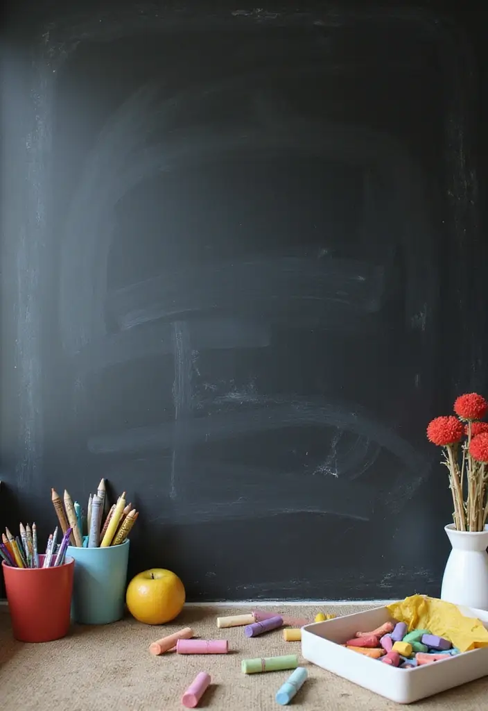 25 Kids Bedroom Paint Ideas That Make Walls Come Alive - 13. Creative Chalkboard Walls