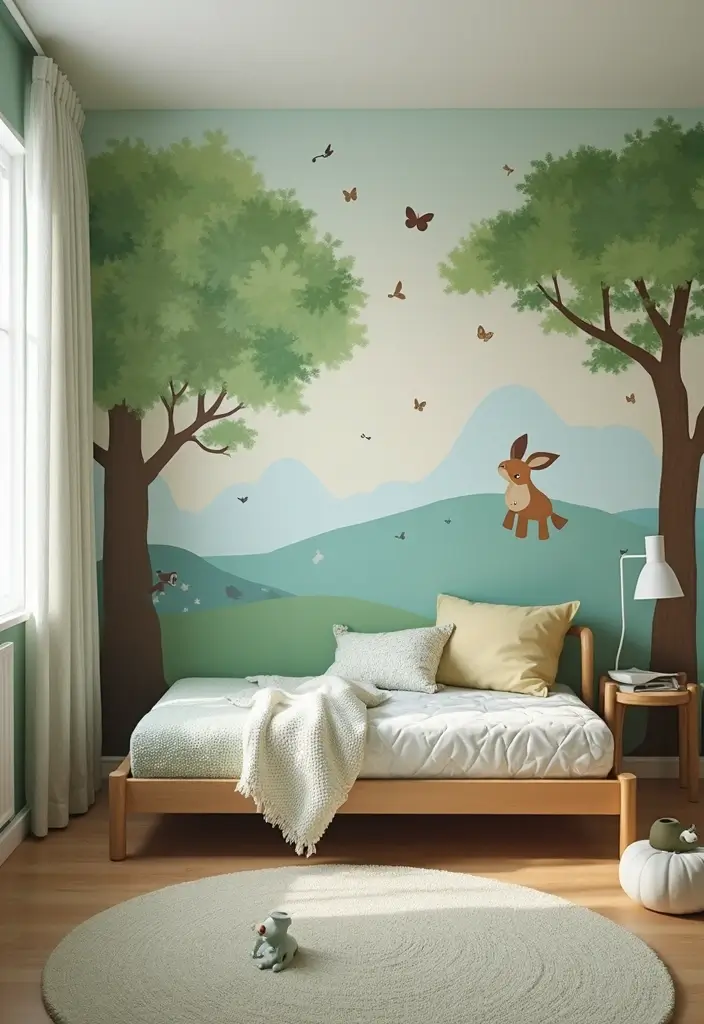25 Kids Bedroom Paint Ideas That Make Walls Come Alive - 2. Nature's Palette