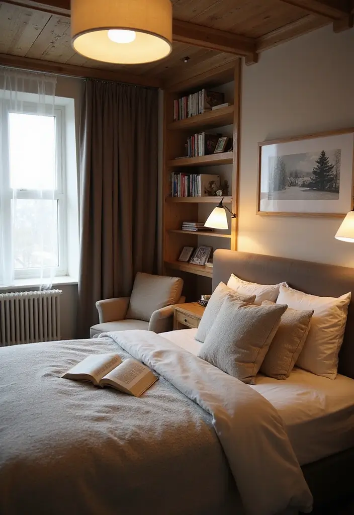 25 King Size Bed in Small Bedroom Ideas That Actually Work - 7. Create a Cozy Reading Nook