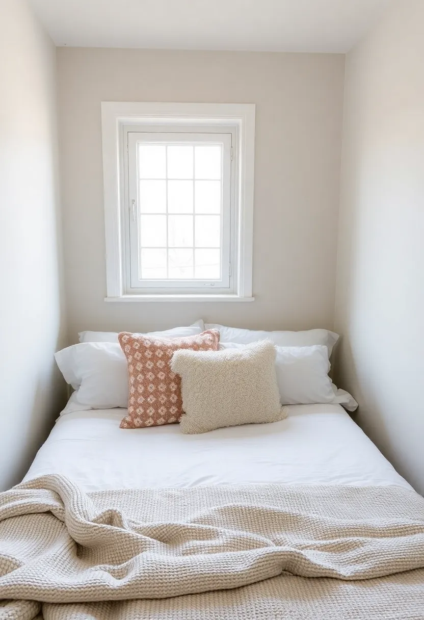 25 One Window Bedroom Ideas That Maximize Light & Style - 16. Textured Pillows