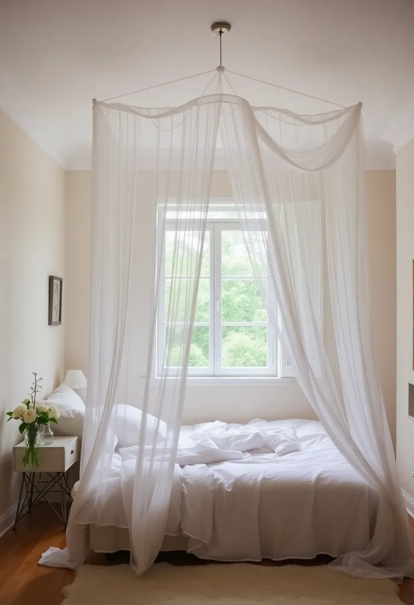 25 One Window Bedroom Ideas That Maximize Light & Style - 8. Airy Canopies