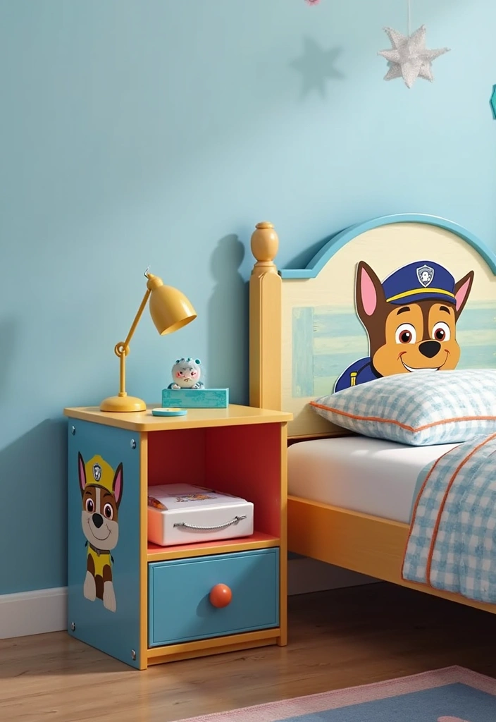 25 Paw Patrol Bedroom Ideas for Boys That Are Paw-some! - 13. Themed Bedside Tables