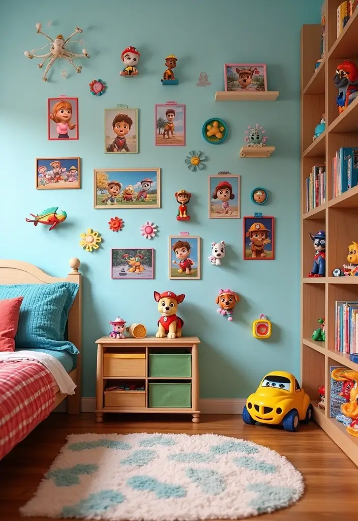 25 Paw Patrol Bedroom Ideas for Boys That Are Paw-some! - 14. Paw Patrol Adventure Wall