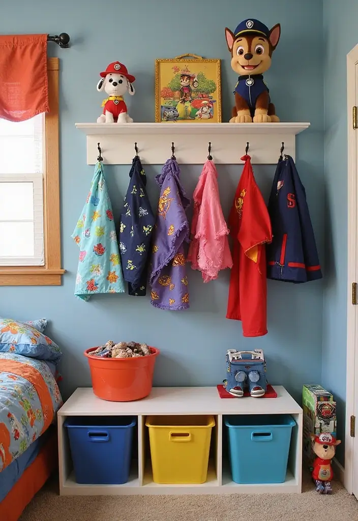 25 Paw Patrol Bedroom Ideas for Boys That Are Paw-some! - 15. Themed Costume Storage