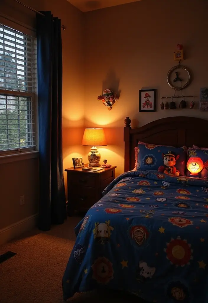 25 Paw Patrol Bedroom Ideas for Boys That Are Paw-some! - 3. Themed Lighting