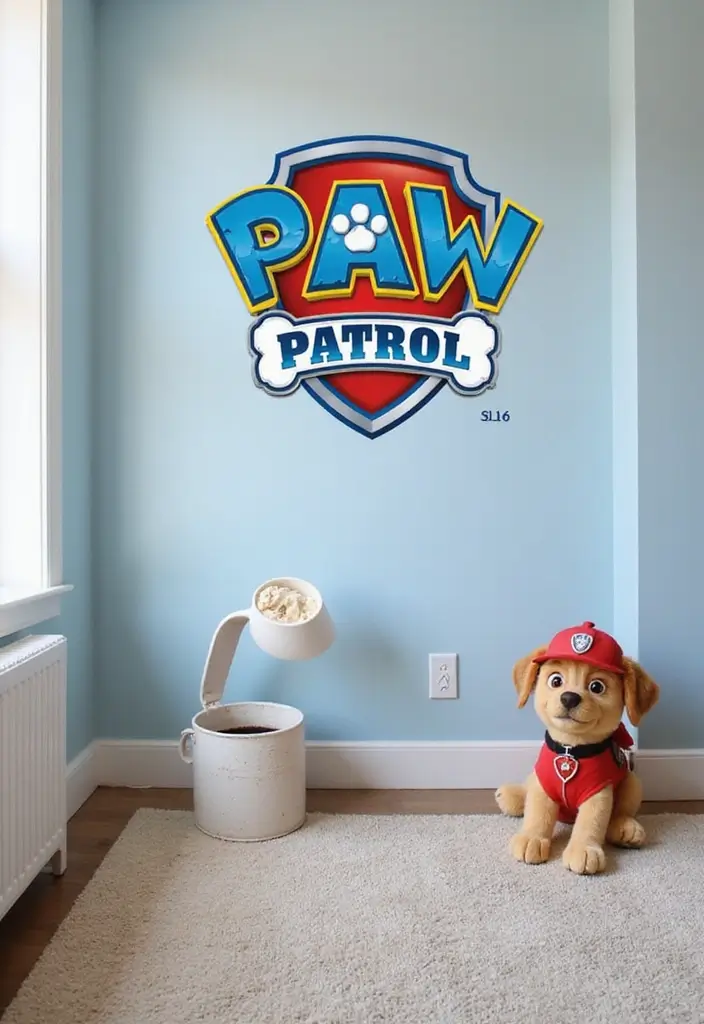 25 Paw Patrol Bedroom Ideas for Boys That Are Paw-some! - 6. Custom Name Decals