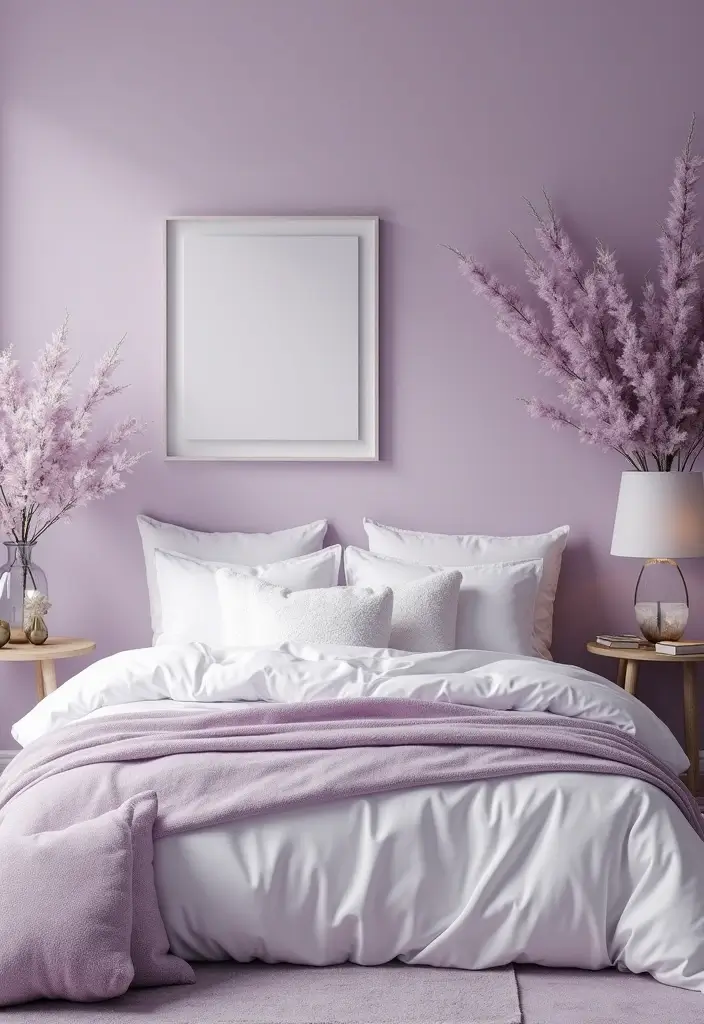 25 Room Painting Ideas Bedroom Aesthetic That Feel Calm & Trendy - 4. Soft Lilac