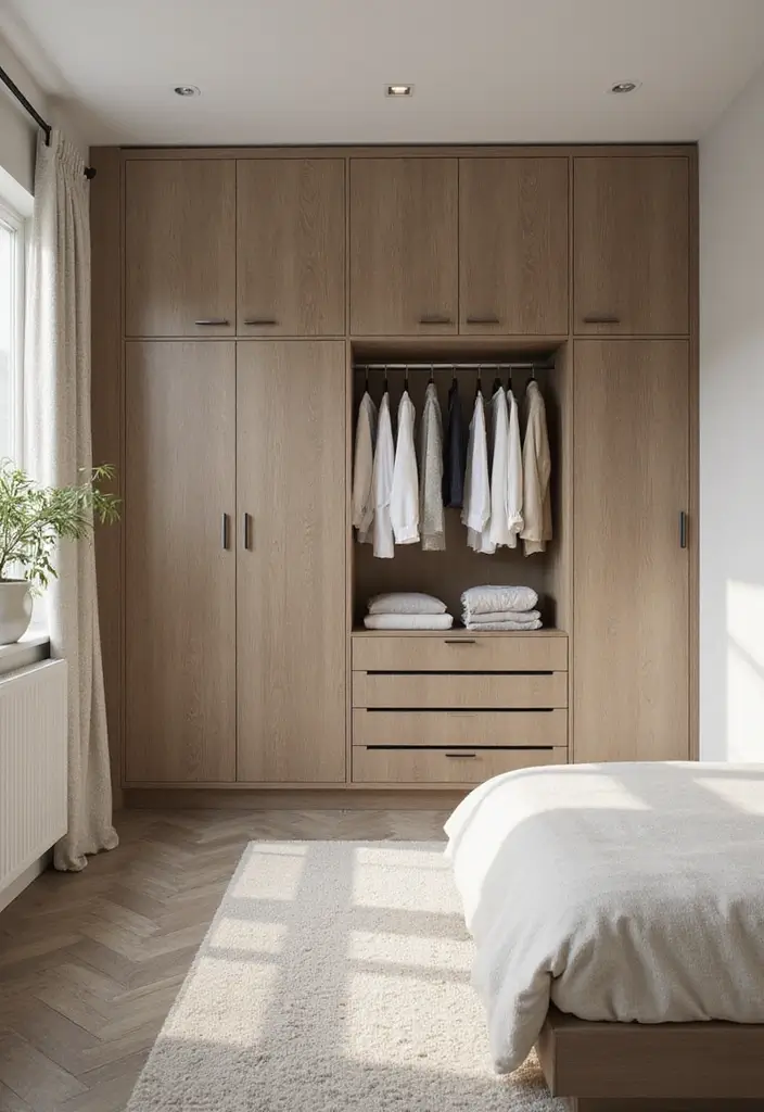 25 Small Bedroom Ideas with Wardrobe That Look Organized & Sleek - 19. Portable Wardrobe Solutions