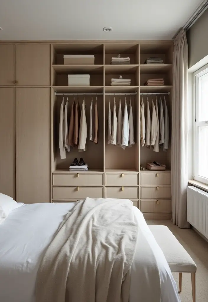 25 Small Bedroom Ideas with Wardrobe That Look Organized & Sleek - 7. Customized Wardrobe Solutions
