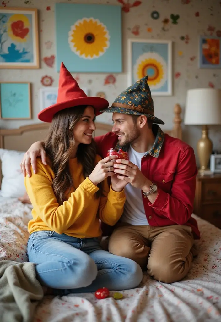 25 Spicy Couples Photoshoot Ideas in Bedroom That Turn Up the Heat - 17. Themed Costumes