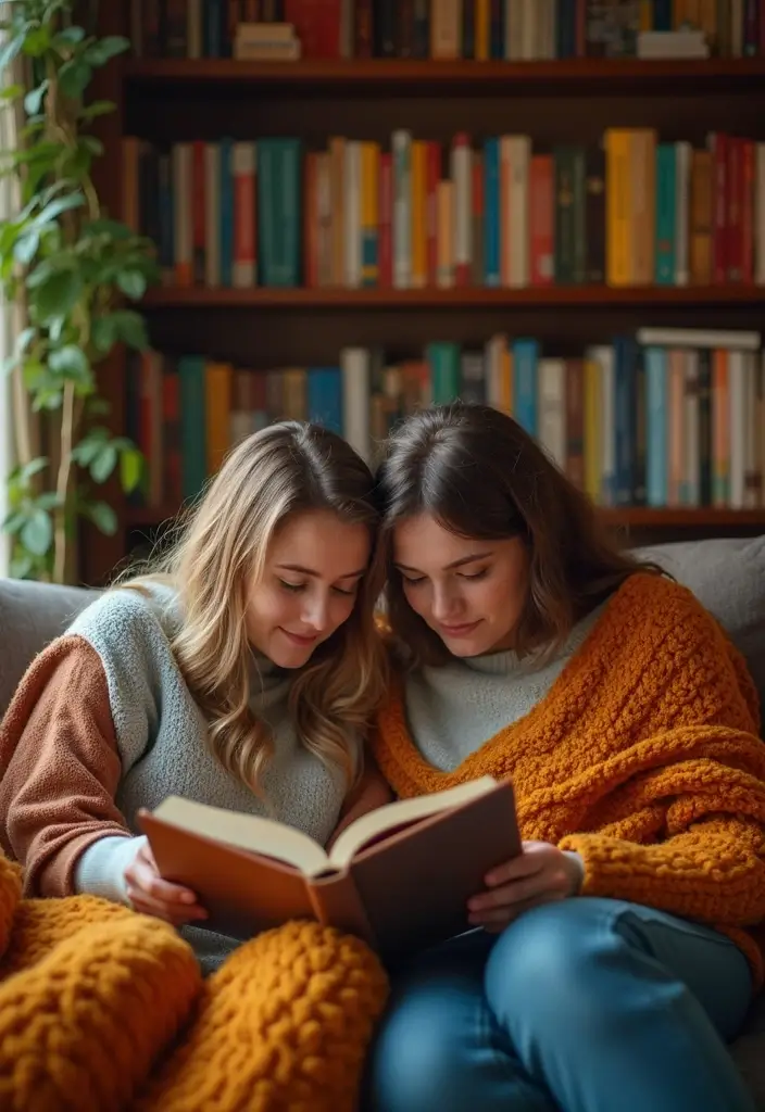 25 Spicy Couples Photoshoot Ideas in Bedroom That Turn Up the Heat - 22. Cozy Reading Nook