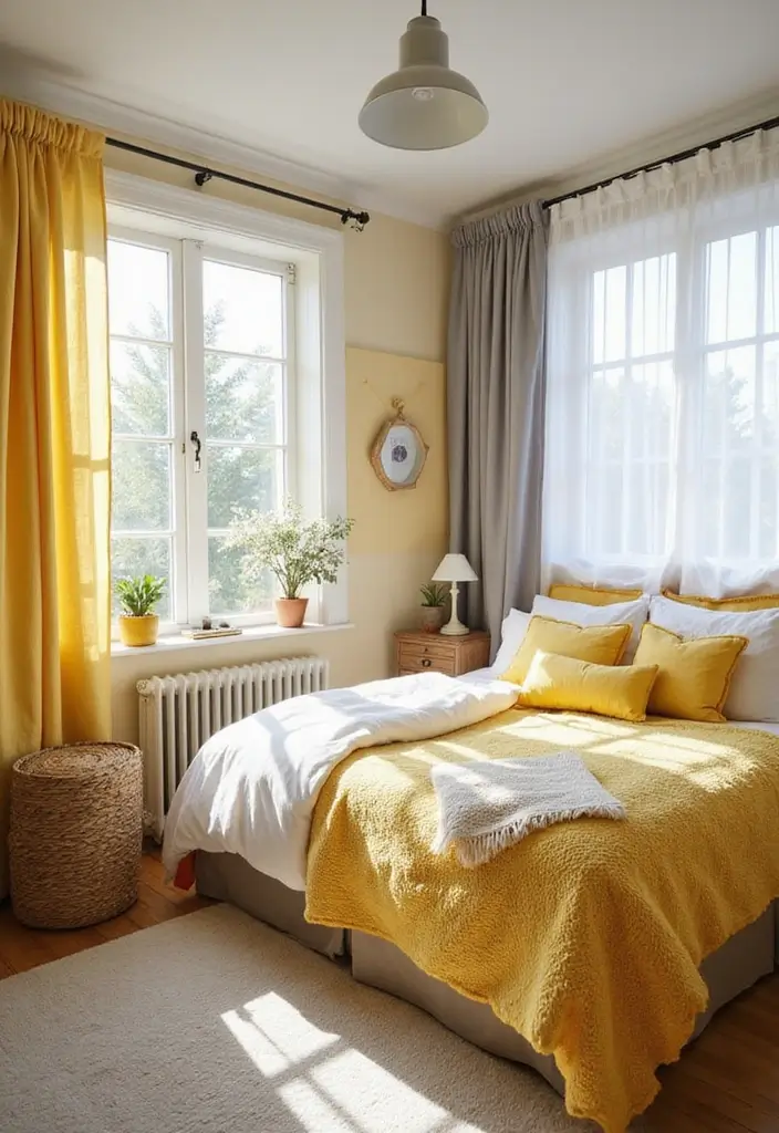 26 Aesthetic Room Color Ideas Bedroom That Make Your Space Feel Dreamy - 15. Sunlit Yellow