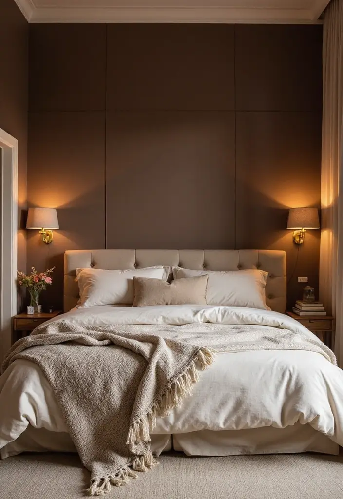 26 Aesthetic Room Color Ideas Bedroom That Make Your Space Feel Dreamy - 21. Chocolate Brown