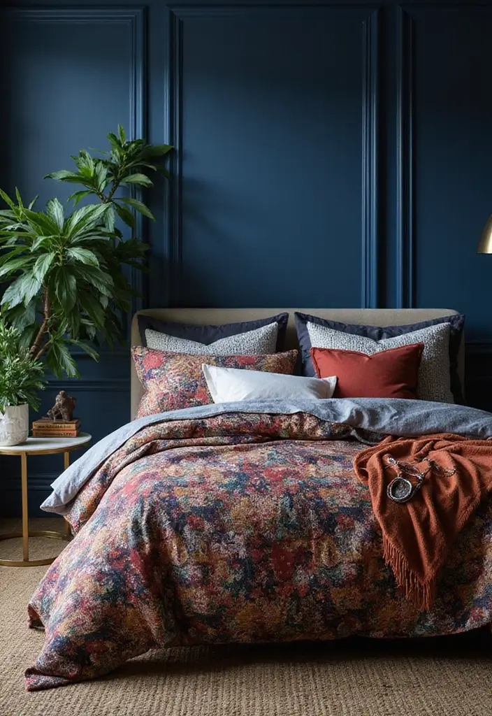 26 Aesthetic Room Color Ideas Bedroom That Make Your Space Feel Dreamy - 5. Rich Indigo
