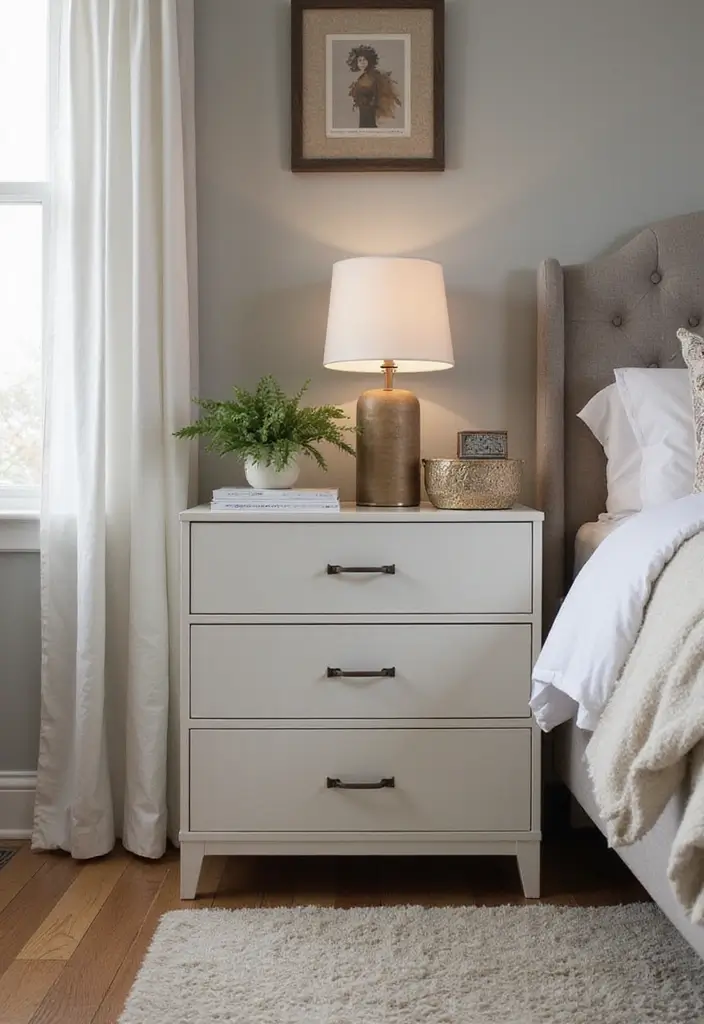 26 Small Bedroom Side Table Ideas That Feel Smart & Stylish - 13. Built-in Drawer Nightstands