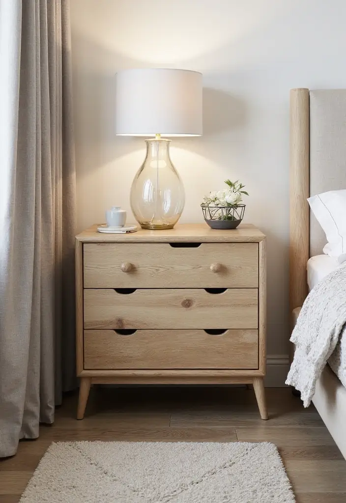26 Small Bedroom Side Table Ideas That Feel Smart & Stylish - 2. Multi-Functional Nightstands