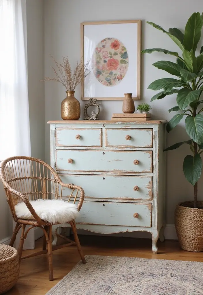 26 Teen Boho Bedroom Ideas That Feel Trendy and Creative - 15. Upcycled Furniture