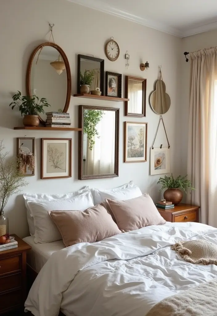 26 Teen Boho Bedroom Ideas That Feel Trendy and Creative - 16. Layered Wall Decor