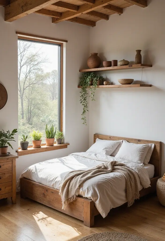 26 Teen Boho Bedroom Ideas That Feel Trendy and Creative - 17. Natural Wood Elements