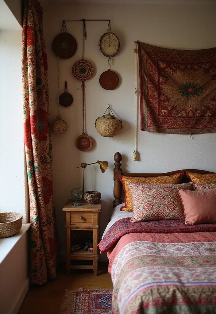 26 Teen Boho Bedroom Ideas That Feel Trendy and Creative - 19. Incorporate Cultural Artifacts