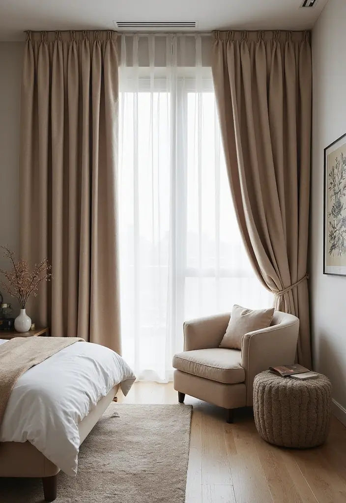 27 Bedroom Curtain Ideas Master Modern That Add Elegance and Privacy - 3. Recycled Polyester Curtains