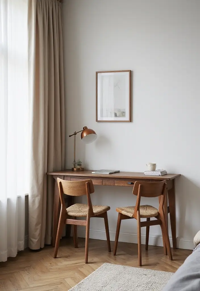 27 Corner Study Table Ideas Bedroom That Save Space Smartly - 21. Space-Saving Foldable Chairs