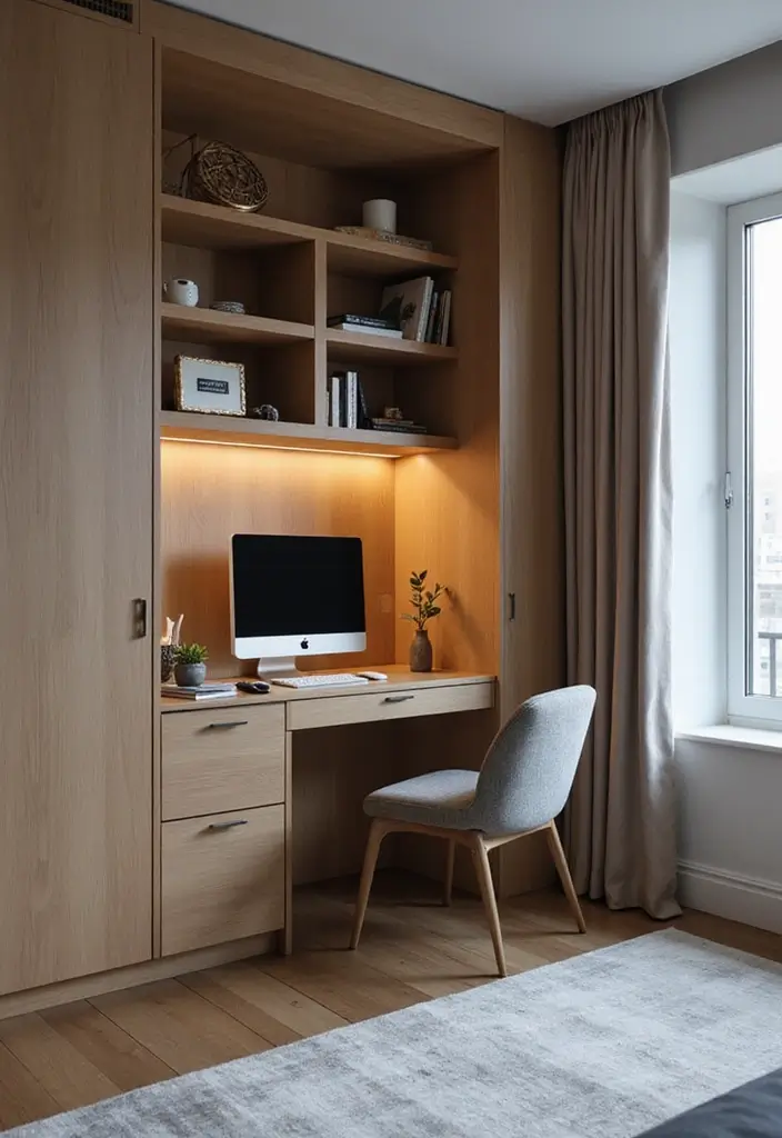 27 Corner Study Table Ideas Bedroom That Save Space Smartly - 26. Elegant Corner Work Cubicle