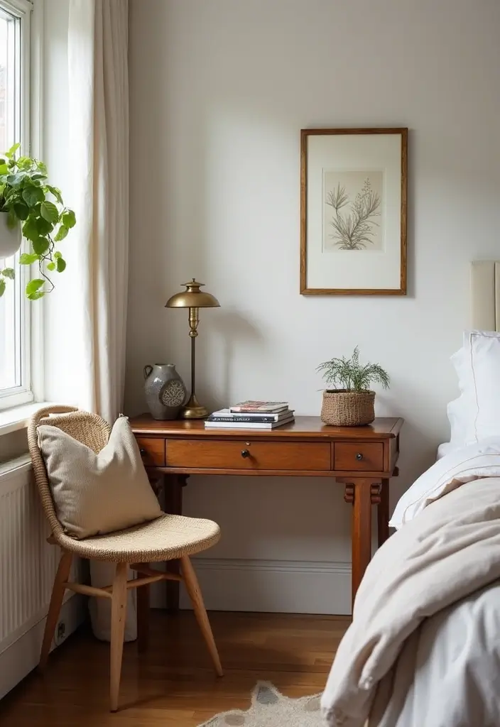 27 Corner Study Table Ideas Bedroom That Save Space Smartly - 4. Vintage Corner Desk