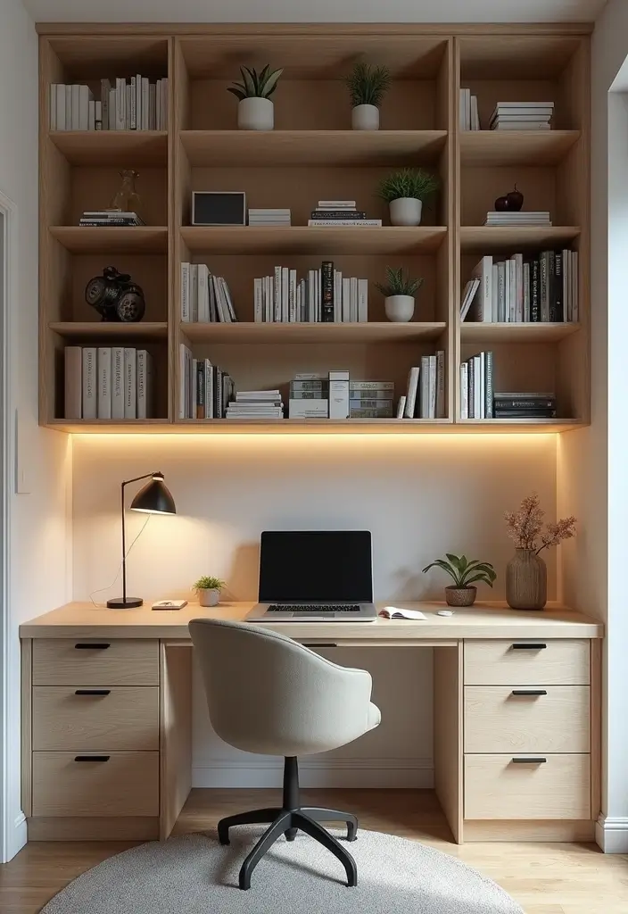 27 Corner Study Table Ideas Bedroom That Save Space Smartly - 7. Desk with Built-in Bookshelves