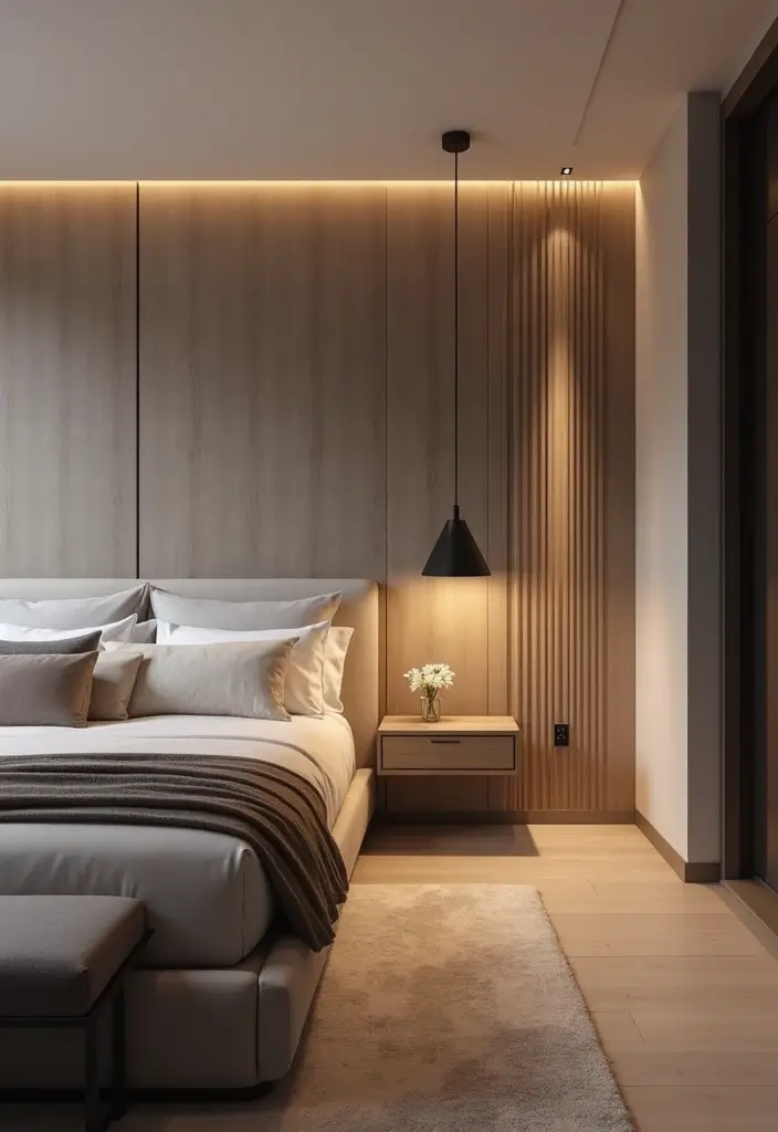 27 Main Bedroom Ideas Modern That Feel Spacious and Sleek - 12. Integrated Technology