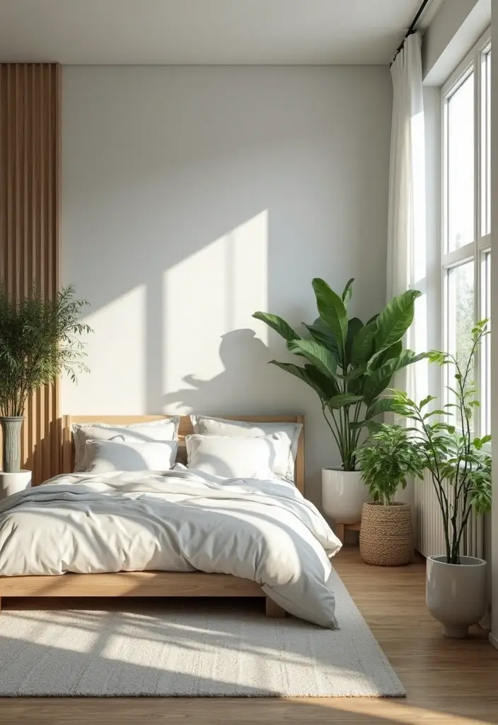 27 Main Bedroom Ideas Modern That Feel Spacious and Sleek - 17. Indoor Plants