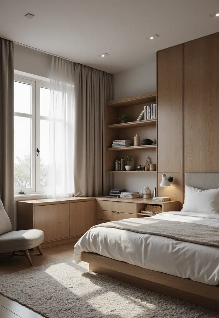 27 Main Bedroom Ideas Modern That Feel Spacious and Sleek - 20. Multi-Functional Spaces