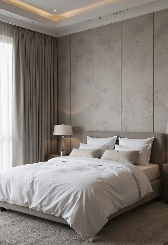 27 Main Bedroom Ideas Modern That Feel Spacious and Sleek - 21. Textured Wall Treatments
