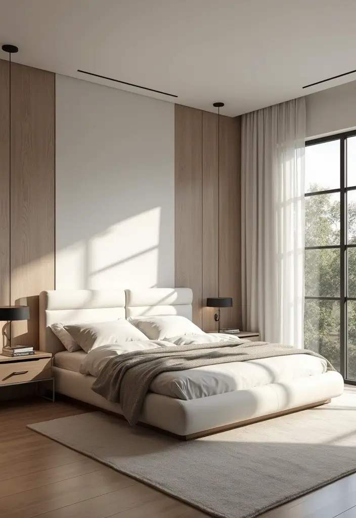 27 Main Bedroom Ideas Modern That Feel Spacious and Sleek - 3. Streamlined Furniture