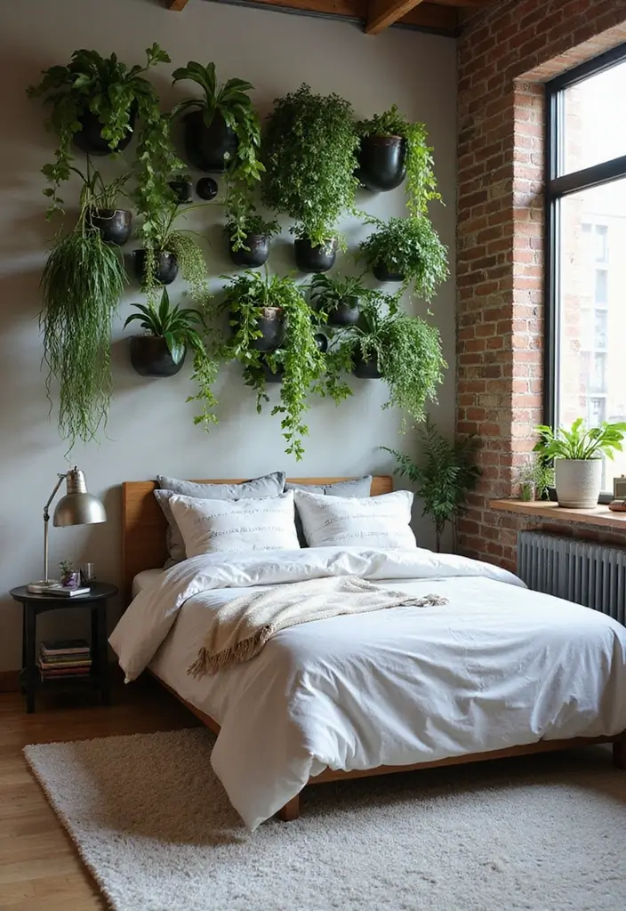 27 Teen Loft Bedroom Ideas That Are Modern and Multi-Functional - 17. Utilizing Vertical Gardens