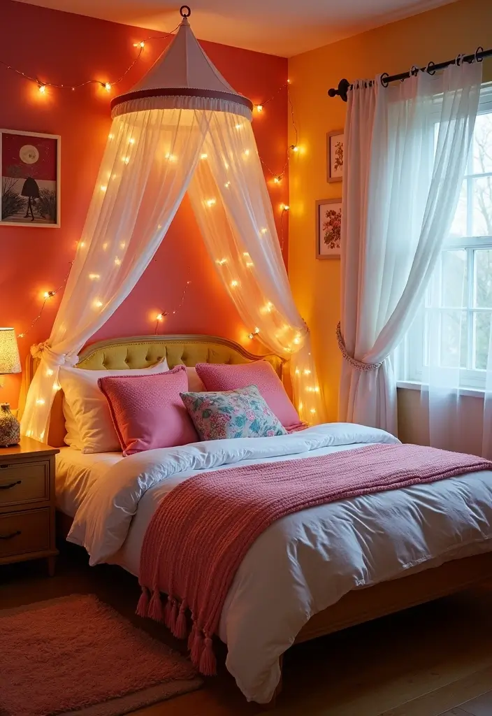 28 Girls Small Bedroom Ideas That Balance Style & Storage - 1. Whimsical Canopy Beds