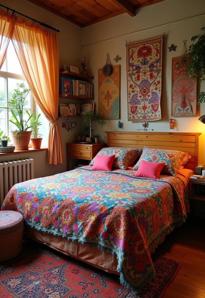 28 Girls Small Bedroom Ideas That Balance Style & Storage - 4. Vibrant Textiles