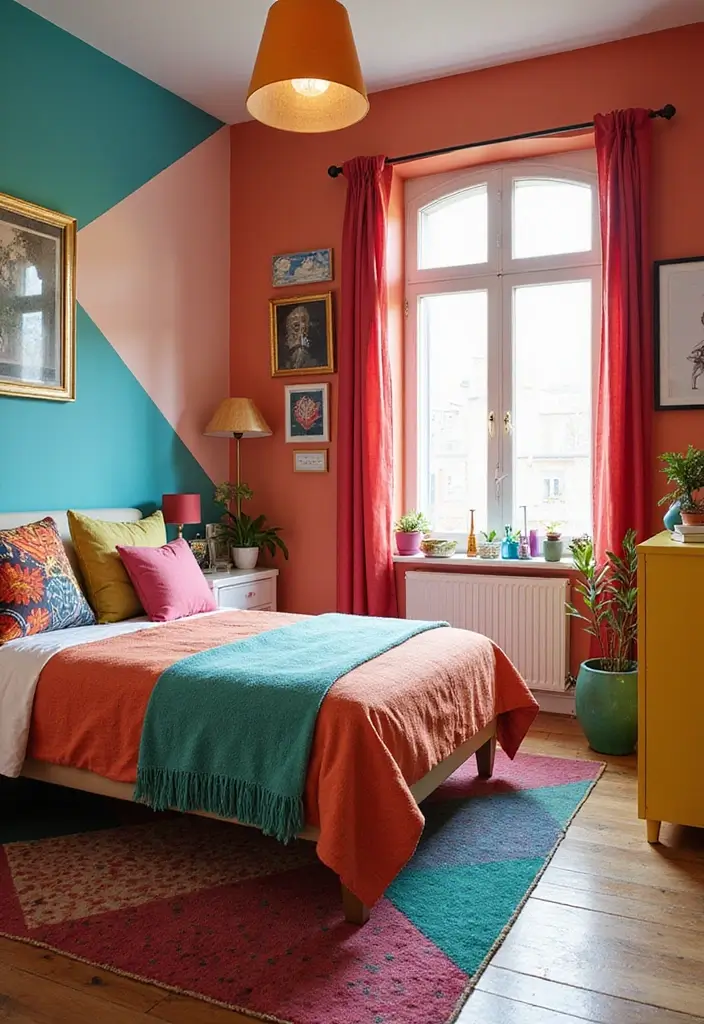28 Girls Small Bedroom Ideas That Balance Style & Storage - 8. Bold Color Accents