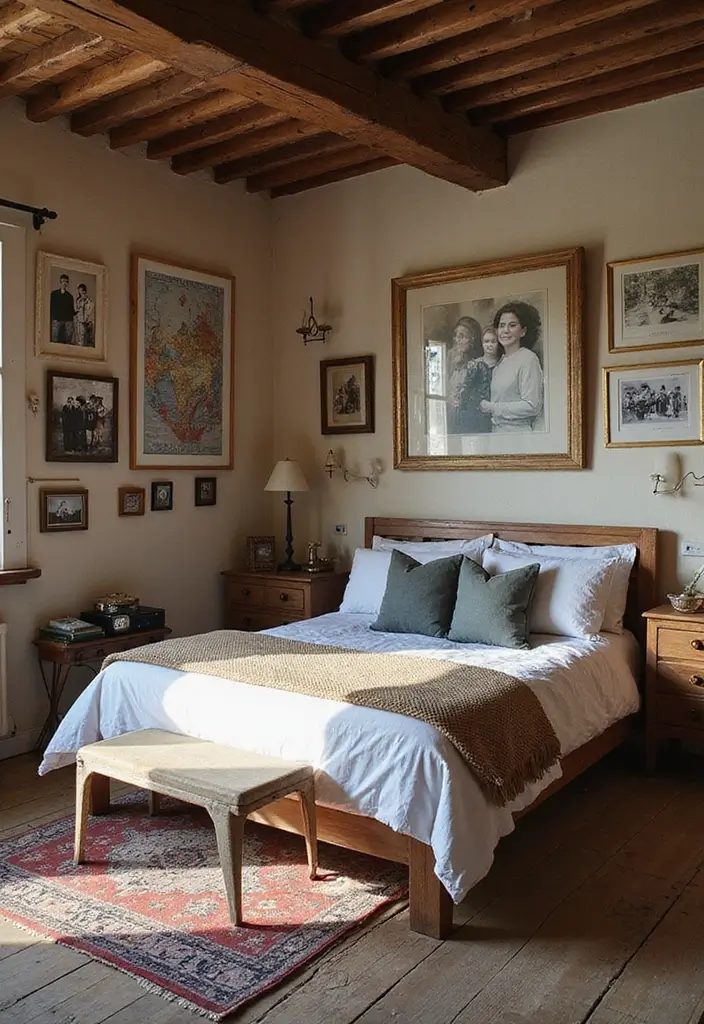 28 Rustic Brown Bedroom Ideas That Bring Natural Warmth - 12. Personal Touches